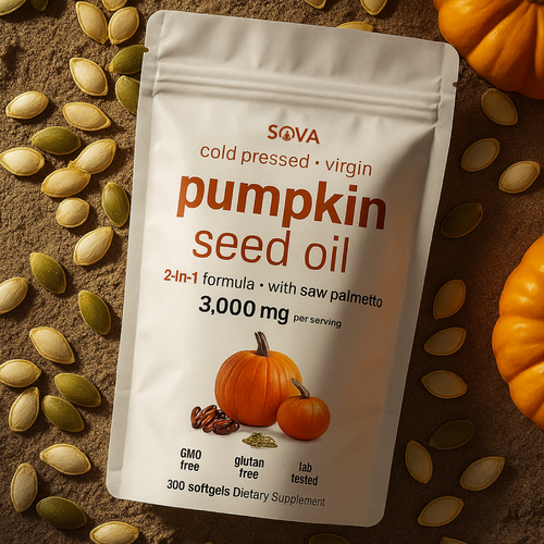 SOVA Pumpkin Seed Oil with Saw Palmetto Softgels