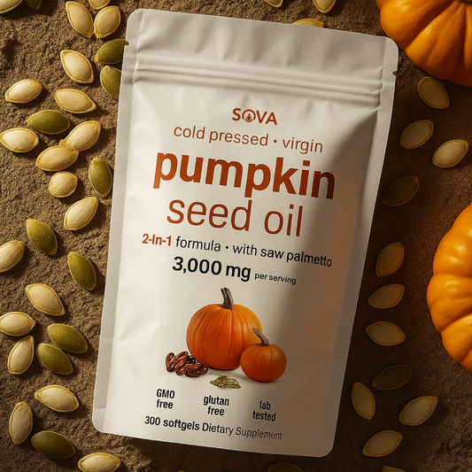 SOVA Pumpkin Seed Oil with Saw Palmetto Softgels